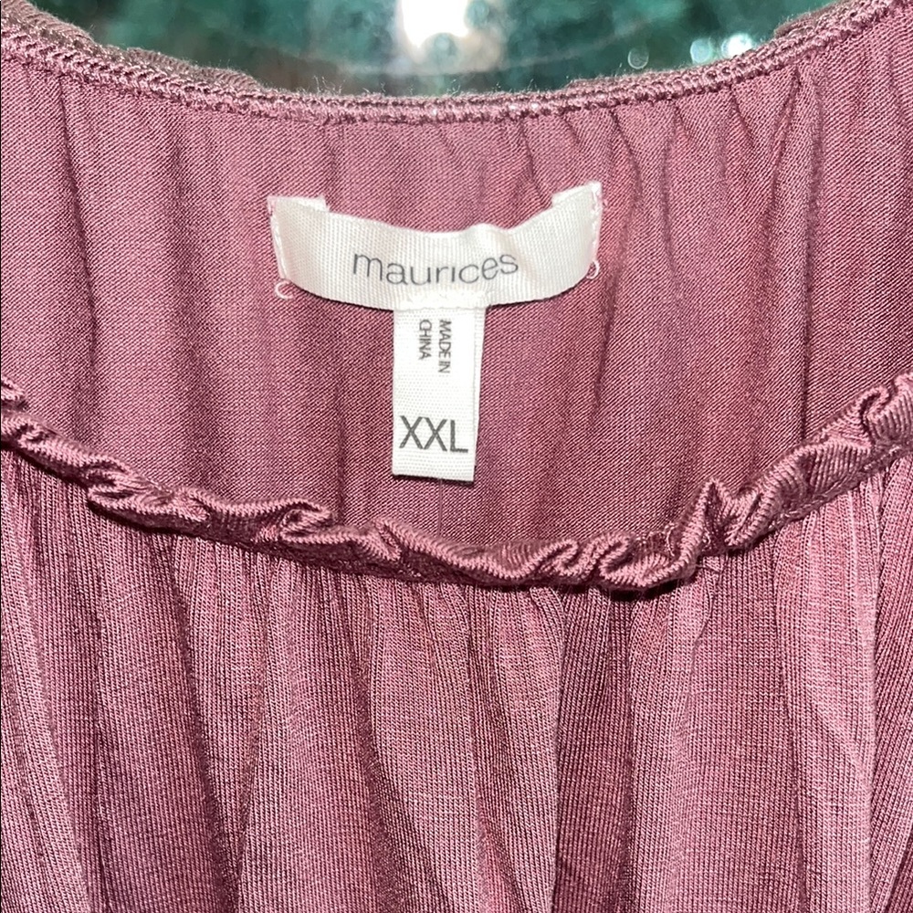 Maurices Red Ruched Blouse - Picture 2 of 3
